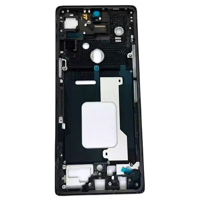 Lcd Frame Middle Chassis For Lg Velvet 5g Black By - Maxbhi Com