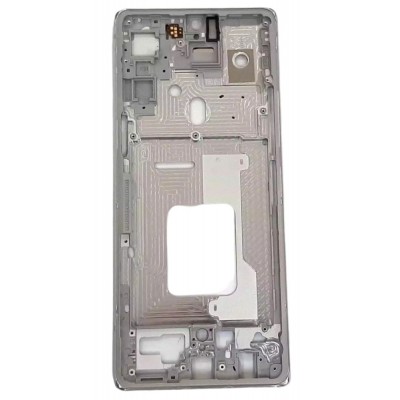 Lcd Frame Middle Chassis For Lg Velvet 5g White By - Maxbhi Com