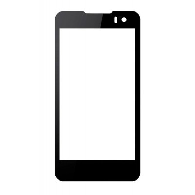 Replacement Front Glass For Micromax Canvas Blaze Hd Black By - Maxbhi Com