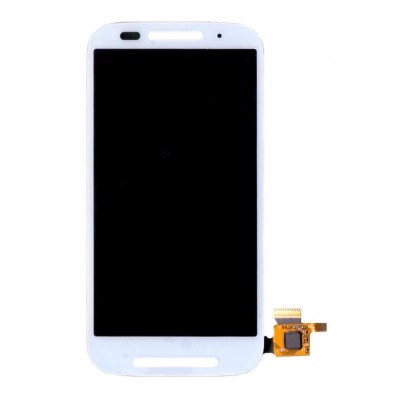 Lcd With Touch Screen For Motorola Moto E Dual Tv Xt1025 With Digital Tv White By - Maxbhi Com