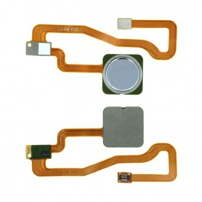 Fingerprint Sensor Flex Cable For Xiaomi Redmi Note 5a Silver By - Maxbhi Com