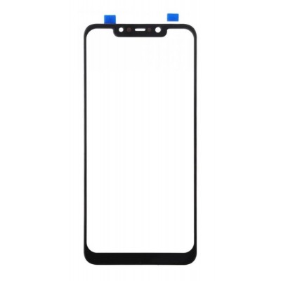 Replacement Front Glass For Xiaomi Pocophone F1 Black By - Maxbhi Com