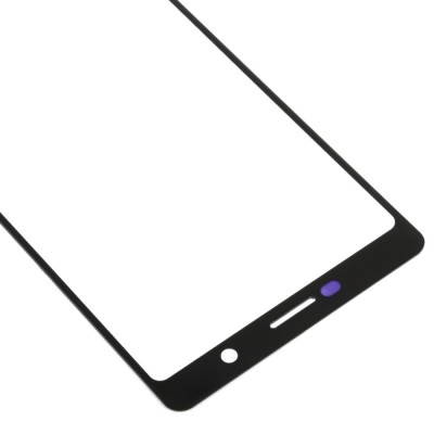 Replacement Front Glass For Nokia 7 Plus Black By - Maxbhi Com