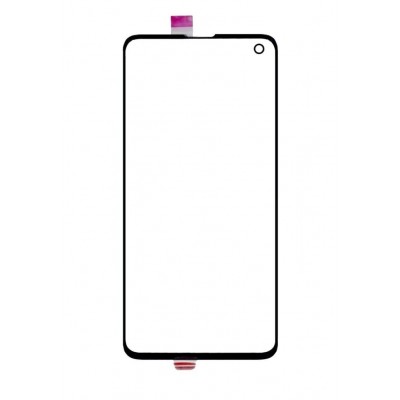 Replacement Front Glass For Samsung Galaxy S10 Black By - Maxbhi Com