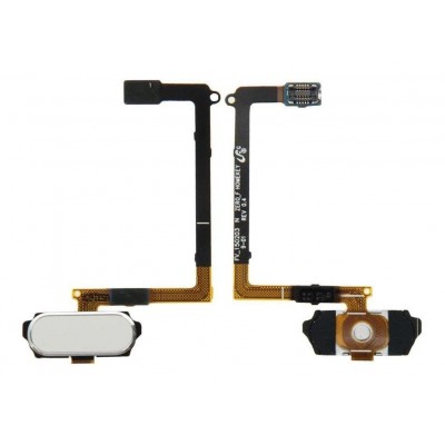 Fingerprint Sensor Flex Cable For Samsung Galaxy S6 Cdma White By - Maxbhi Com