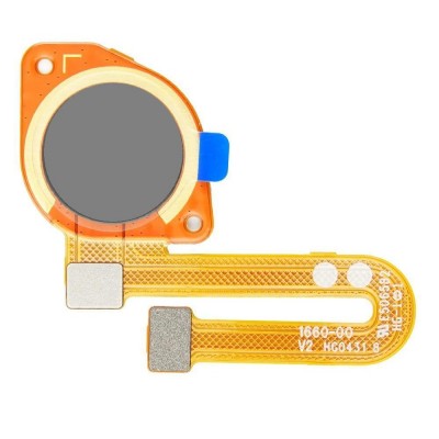 Fingerprint Sensor Flex Cable For Motorola Moto E7 Black By - Maxbhi Com