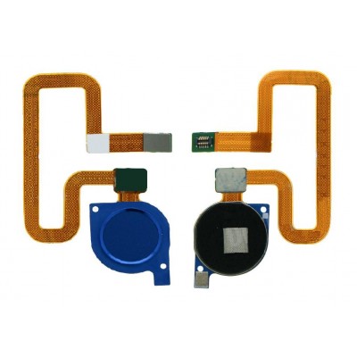 Fingerprint Sensor Flex Cable For Huawei Y7 2018 Blue By - Maxbhi Com