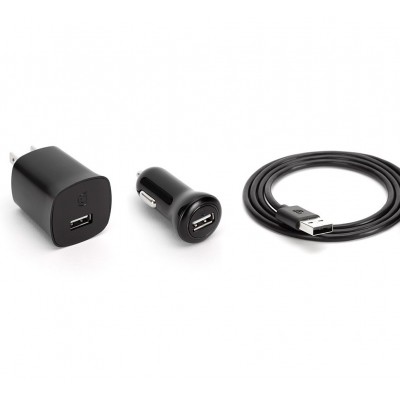 3 in 1 Charging Kit for Alcatel One Touch M-Pop with USB Wall Charger, Car Charger & USB Data Cable
