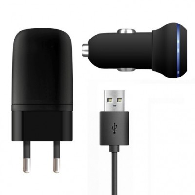 3 in 1 Charging Kit for Alcatel POP 8 with USB Wall Charger, Car Charger & USB Data Cable