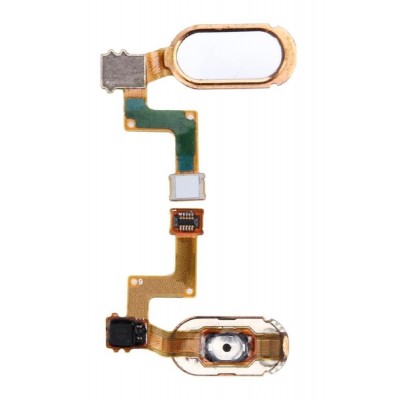Fingerprint Sensor Flex Cable For Vivo X7 White By - Maxbhi Com