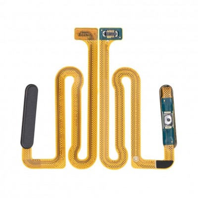 Fingerprint Sensor Flex Cable For Samsung Galaxy M22 Black By - Maxbhi Com