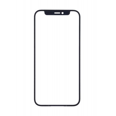 Replacement Front Glass For Apple Iphone 12 Pro Max Black By - Maxbhi Com