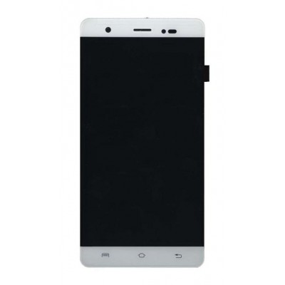 Lcd With Touch Screen For Lava P7 White By - Maxbhi Com