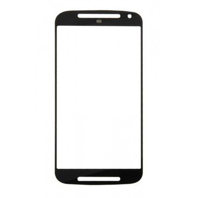Replacement Front Glass For Motorola Moto G2 Black By - Maxbhi Com