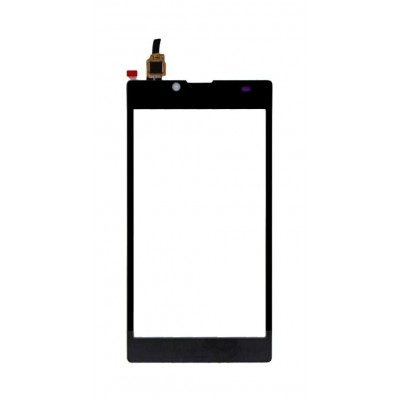 Touch Screen Digitizer For Yu Yuphoria Black Silver By - Maxbhi Com