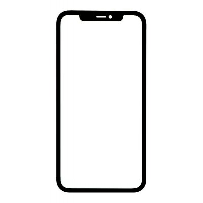 Replacement Front Glass For Apple Iphone 11 Black By - Maxbhi Com