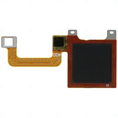 Fingerprint Sensor Flex Cable For Huawei Y6 Pro 2017 Black By - Maxbhi Com