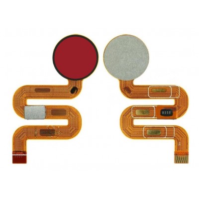 Fingerprint Sensor Flex Cable For Wiko View Red By - Maxbhi Com