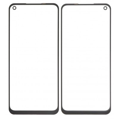 Replacement Front Glass For Realme Narzo 50 Black By - Maxbhi Com