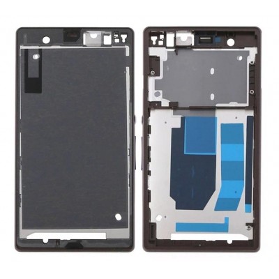 Lcd Frame Middle Chassis For Sony Xperia Z L36h C6603 Black By - Maxbhi Com