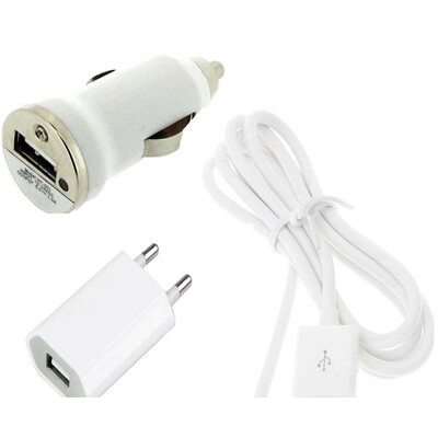 3 in 1 Charging Kit for BLU Life Pure Mini with USB Wall Charger, Car Charger & USB Data Cable