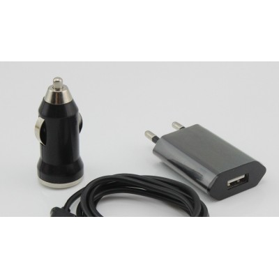 3 in 1 Charging Kit for Celkon AR50 with USB Wall Charger, Car Charger & USB Data Cable