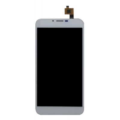 Lcd With Touch Screen For Intex Aqua 4g Plus White By - Maxbhi Com