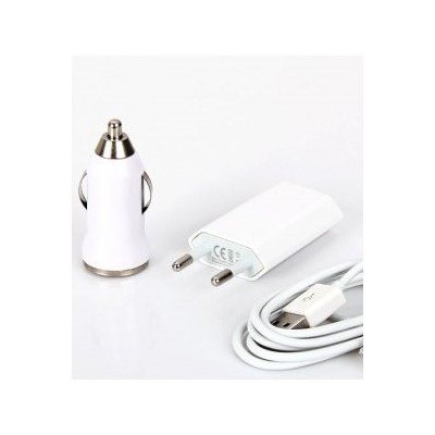 3 in 1 Charging Kit for Nokia Asha 305 with USB Wall Charger, Car Charger & USB Data Cable