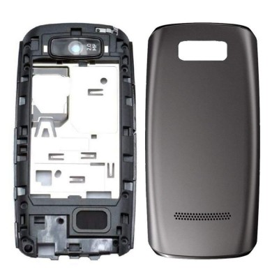 Full Body Housing For Nokia Asha 306 Grey - Maxbhi Com