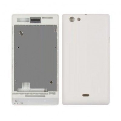 Full Body Housing For Sony Xperia Miro St23a White Gold - Maxbhi Com