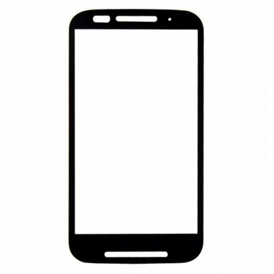 Replacement Front Glass For Motorola Moto E Dual Sim Xt1022 Black By - Maxbhi Com