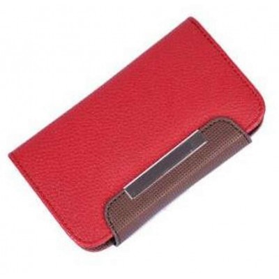 Flip Cover for Gigabyte GSmart Maya M1 - Brown & Red