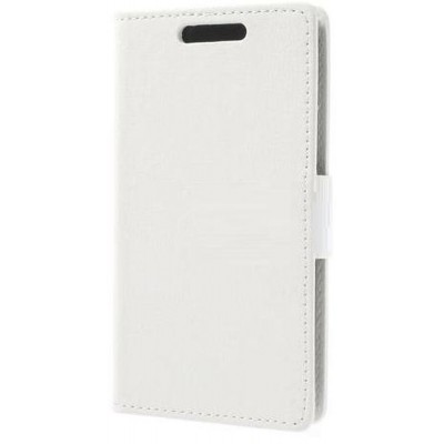 Flip Cover for Huawei Ascend G6 4G - White & Gold Sides Color