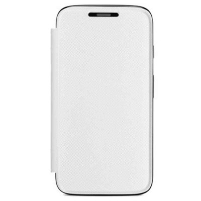 Flip Cover for Lava Iris Fuel 60 - White