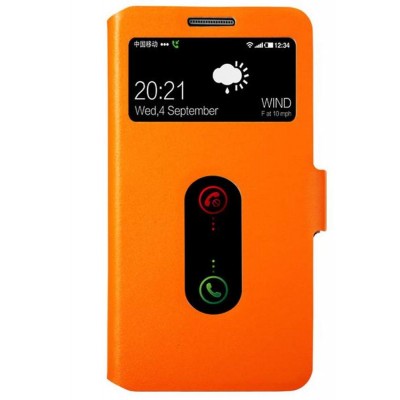 Flip Cover for Lenovo Golden Warrior A8 A806 - Orange