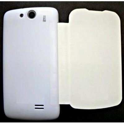 Flip Cover for Micromax A51 Bolt - White