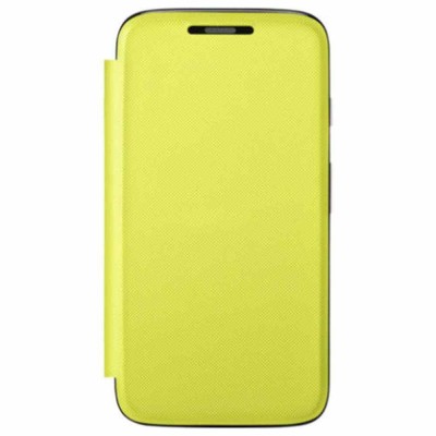 Flip Cover for Motorola Moto G Dual SIM (2014) - Yellow