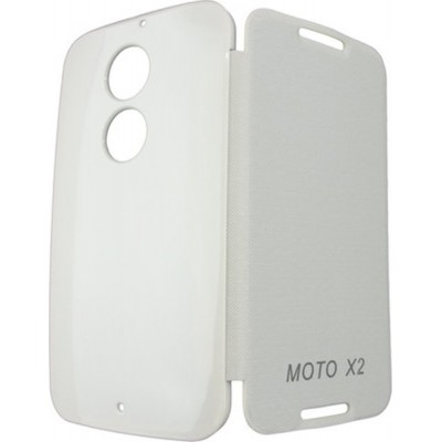 Flip Cover for Motorola Moto X2 - White