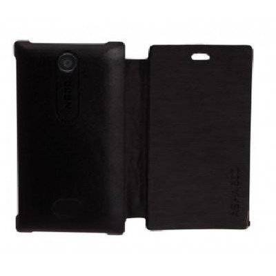 Flip Cover for Nokia Asha 500 Dual SIM - Black