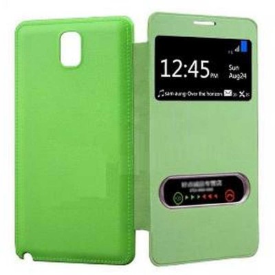 Flip Cover for Samsung Galaxy Note 3 N9002 with dual SIM - Green
