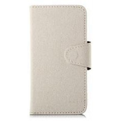 Flip Cover for IBall Andi4 IPS Velvet - White