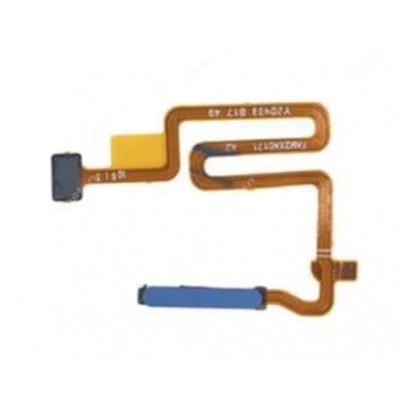 Fingerprint Sensor Flex Cable For Realme Q2 Blue By - Maxbhi Com