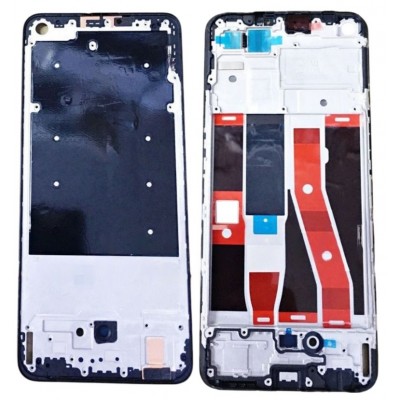 Lcd Frame Middle Chassis For Oppo Reno5 F Black By - Maxbhi Com