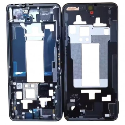 Lcd Frame Middle Chassis For Xiaomi Black Shark 5 Rs Black By - Maxbhi Com