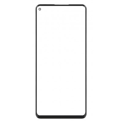 Replacement Front Glass For Realme X7 Pro Ultra Black By - Maxbhi Com