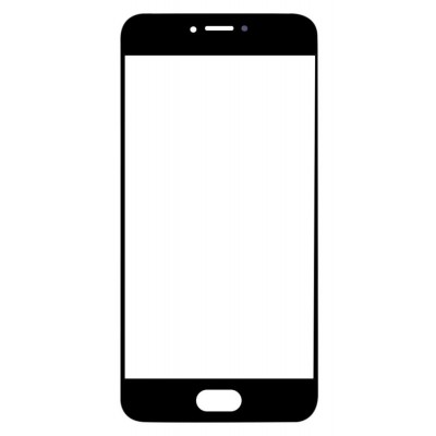 Replacement Front Glass For Meizu Pro 6 Black By - Maxbhi Com