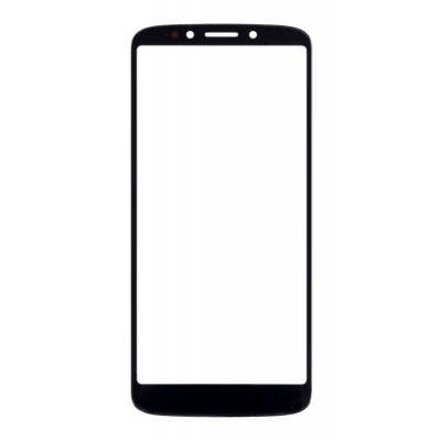 Replacement Front Glass For Moto G6 Play Black By - Maxbhi Com