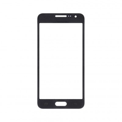 Replacement Front Glass For Samsung Galaxy A3 Black By - Maxbhi Com