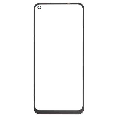 Replacement Front Glass For Realme Narzo 50 Black By - Maxbhi Com