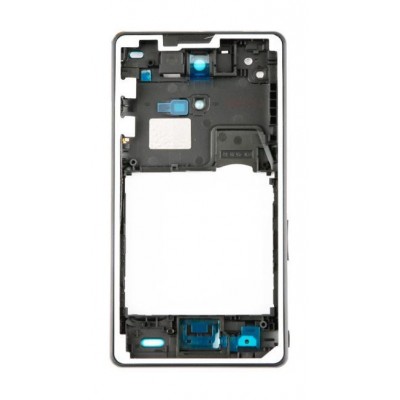 Lcd Frame Middle Chassis For Sony Xperia Zr Black By - Maxbhi Com